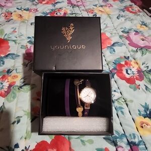 Younique Elegant Purple and Gold Watch